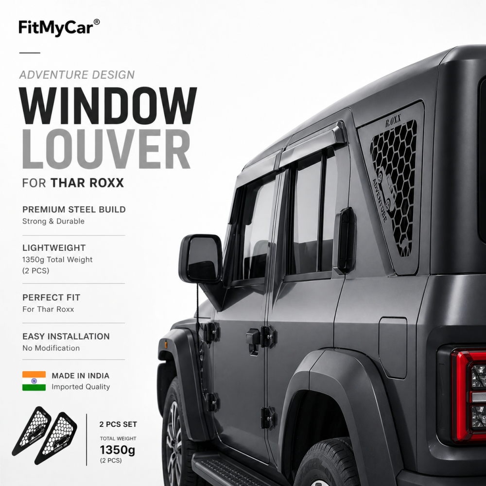 FitMyCar® Adventure Steel Quarter Glass Window Louvers - Thar ROXX